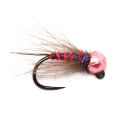 Deschutes Angler Hot Rib Duracell Jig Pink Bead FLIES