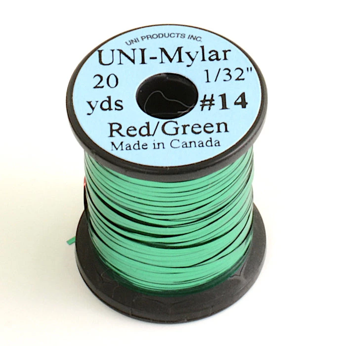 Deschutes Angler Uni Mylar Double Sided - Red/Green Tinsel, Wire & Lead 1 Deschutes Angler Uni Mylar Double Sided - Red/Green Tinsel, Wire & Lead